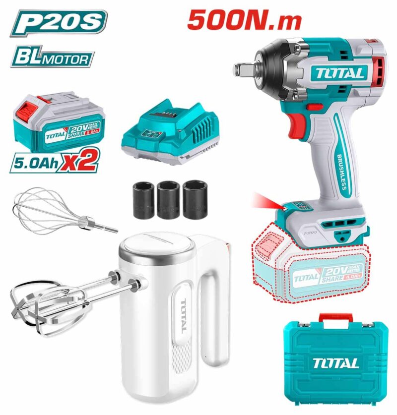 Bộ combo máy khoan TDLI200528 và máy siết buloong TIWLI2038 dùng pin 20V