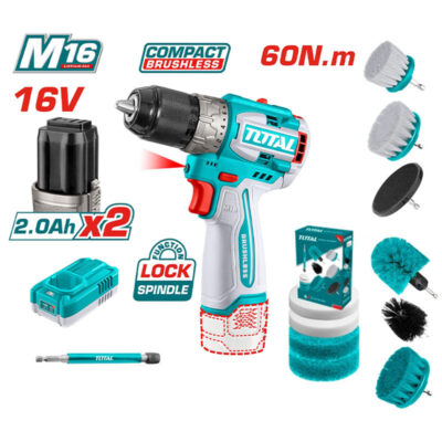 Bộ combo gồm máy khoan pin TIDLI12201 12V,45 tuavít, 16 mũi khoan