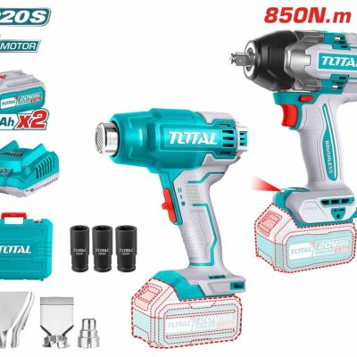 Bộ combo máy siết buloong không chổi than TIWLI2085 & máy thổi nhiệtTBLI200 2 dùng pin 20V