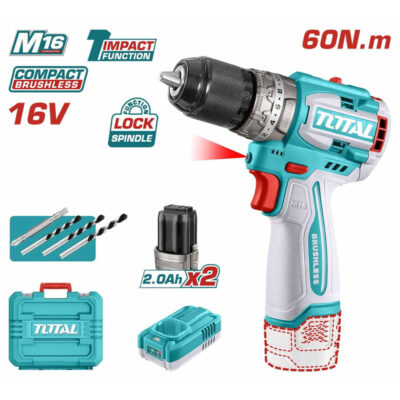Máy khoan búa không chổi than dùng pin 16V