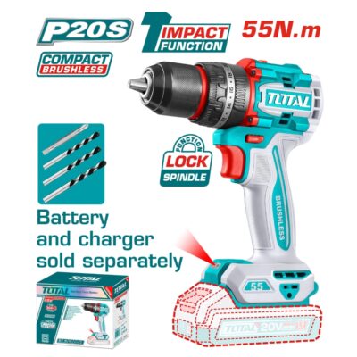 Máy khoan búa không chổi than dùng pin 20V (không kèm pin & sạc)