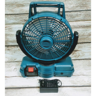 QUẠT TÍCH ĐIỆN CHÂN QUỲ 12'' - 300MM Dùng Trực tiếp điện 220V Thân + Adapter 21V