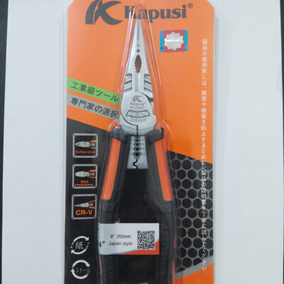 Kìm Nhọn Đa Năng Cao Cấp Cam - Đen 8" K-8082 8"