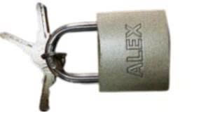 Khóa ALEX BẠC VỈ thường 38mm