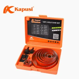 Bộ Khoét Thạch Cao Đỏ 16PC K-3683 19/22/28/32/3 8/44/54/64/76 /89/102/127 mm